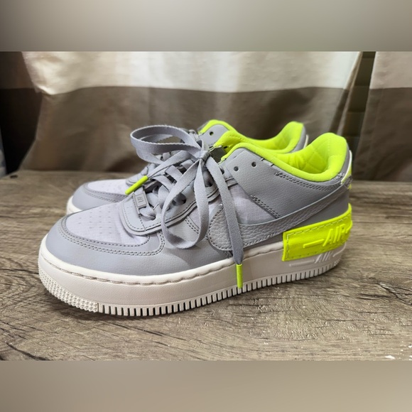 Nike Shoes - Nike Women's Air Force 1 Shoes Shadow Atmosphere Grey Volt Sneakers size 8.5